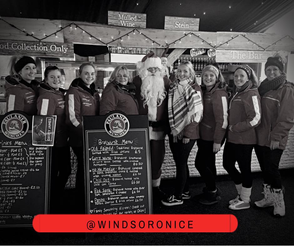 Windsor On Ice Staff with Santa!